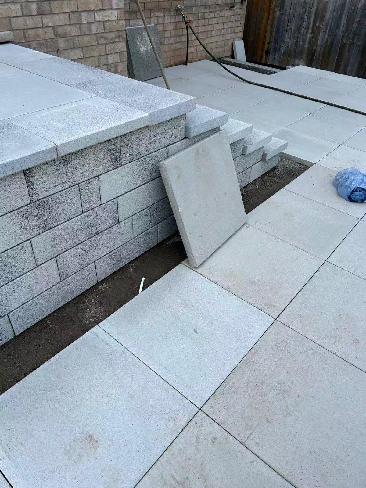 Steps & retaining walls work by 365 Landscape