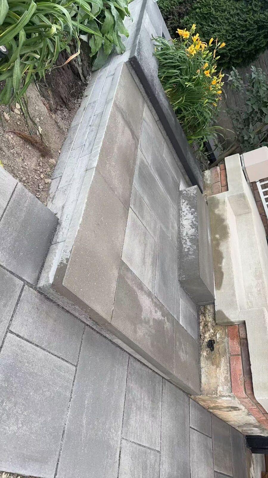 Steps & retaining walls work by 365 Landscape